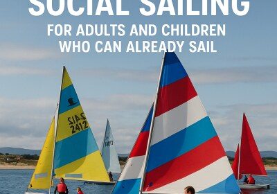 Colorful sailboats at Findhorn social sailing event